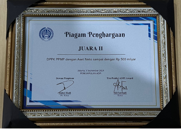 ADPI 2023 - Juara II Penghargaan kepada Dana Pensiun dengan Kinerja Baik
