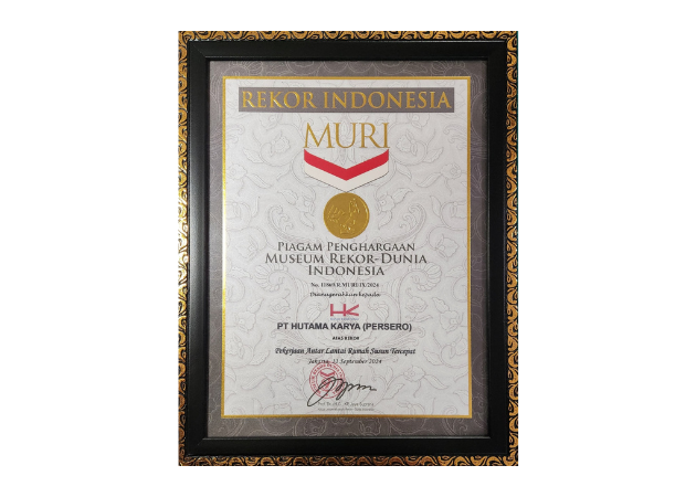 Museum Rekor Dunia Indonesia - Pekerjaan Antar Lantai Rumah Susun Tercepat