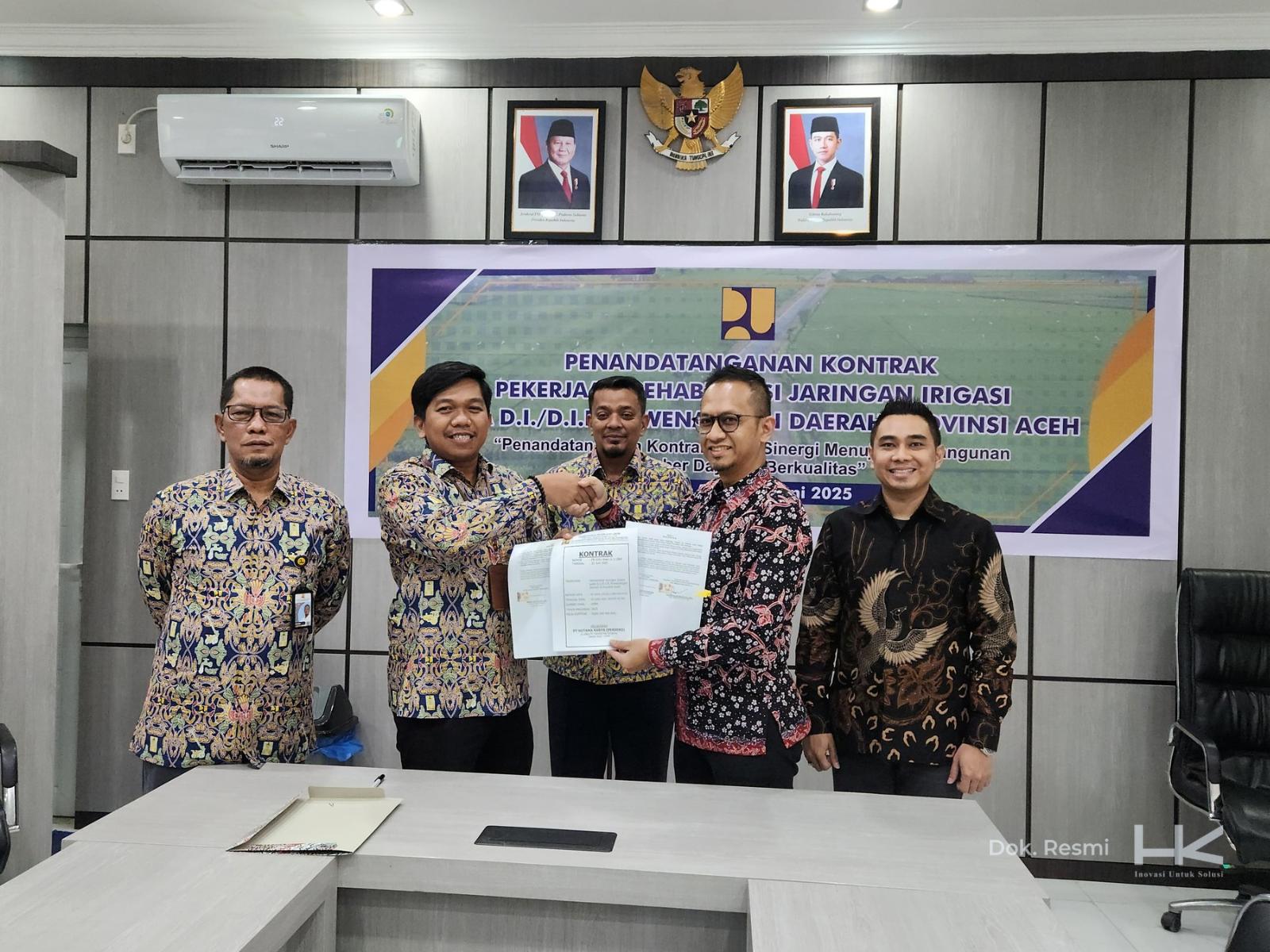 DUKUNG SWASEMBADA PANGAN NASIONAL, HUTAMA KARYA REHABILITASI JARINGAN IRIGASI DI ACEH DAN RIAU